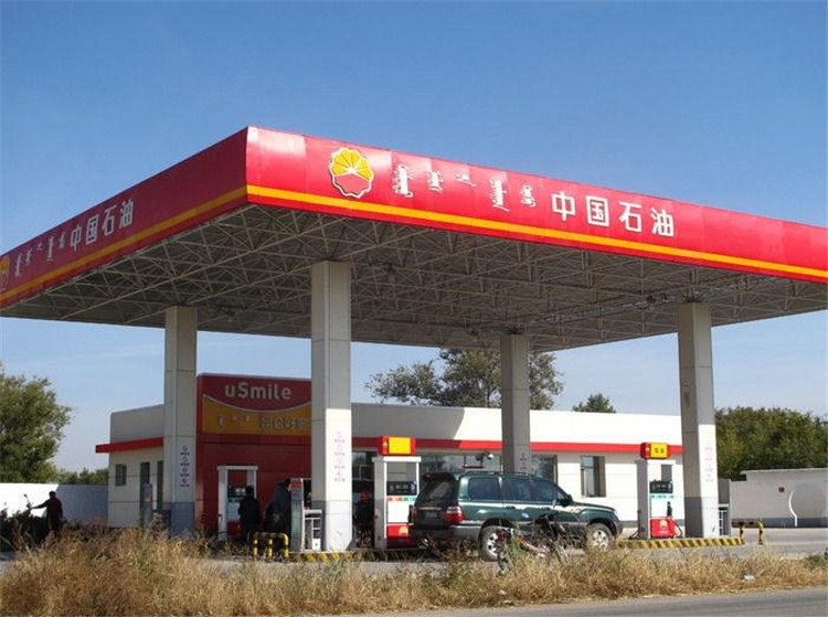 梅河口加油站钢结构网架案例1